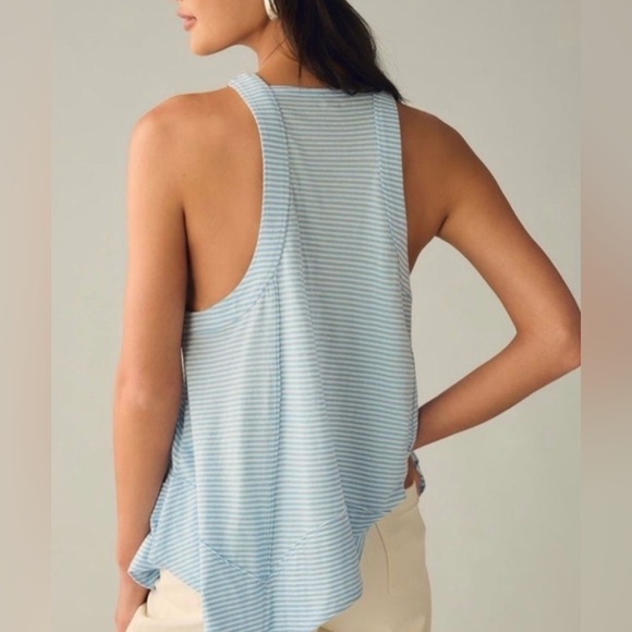 PILCRO Light Blue and White Striped Swing Tank size S - Picture 3 of 16